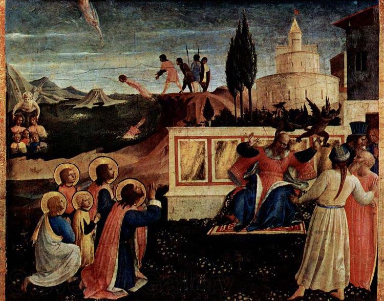 Fra Angelico Martyrium der Heiligen Kosmas und Damian, Wundersame Erettung vor dem Tod durch Ertrinken Norge oil painting art